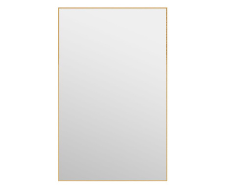 Огледало за врата, златисто, 50x80 см, стъкло и алуминий
