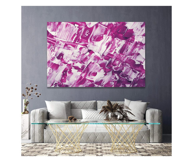 Картина на платно, Abstract White And Pink, 20x30cm