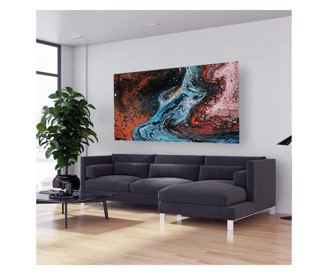 Картина на платно, Abstract Turqoise Colors, 20x30cm