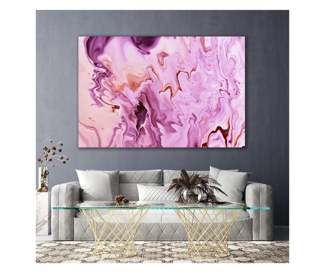 Картина на платно, Abstract Pink Smoke, 30x50cm
