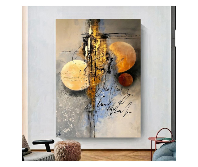 Картина на платно, Abstract Moons, 30x50cm