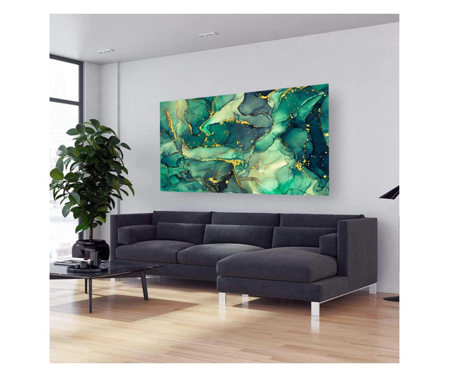 Картина на платно, Abstract Green Marble, 70x100cm