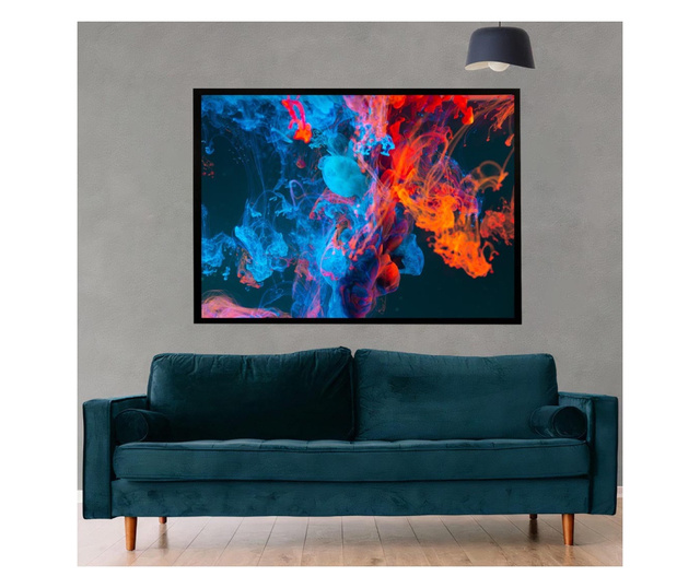 Картина на платно, Abstract Blue And Red, 20x30cm