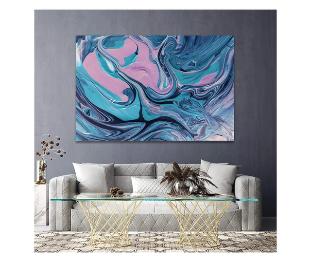 Картина на платно, Abstract Blue And Pink, 30x50cm
