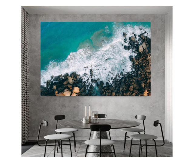 Картина на платно, Waves Hitting Rocks, 50x70cm