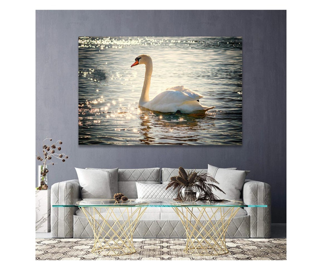 Картина на платно, Swan On Lake, 30x50cm