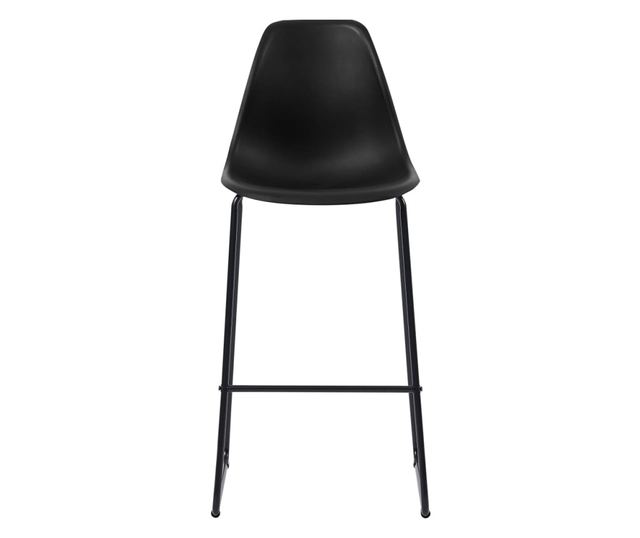 Set za bar, 5 komada, crna, plastika