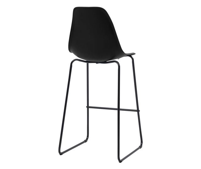 Set barskog namještaja, 3 dijela, crna, plastika