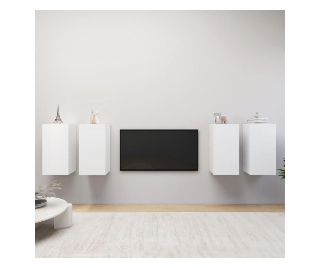 TV ormarići 4 kom bijeli 30,5 x 30 x 60 cm od iverice - 3