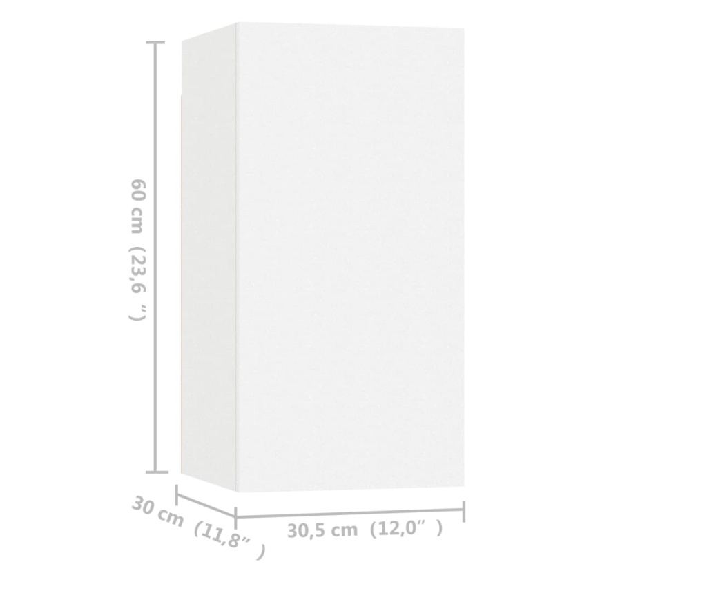 TV ormarići 4 kom bijeli 30,5 x 30 x 60 cm od iverice - 9