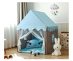 Cort de joaca pentru copii, tip casuta de interior sau exterior, 100x120x80 cm, albastru, buz