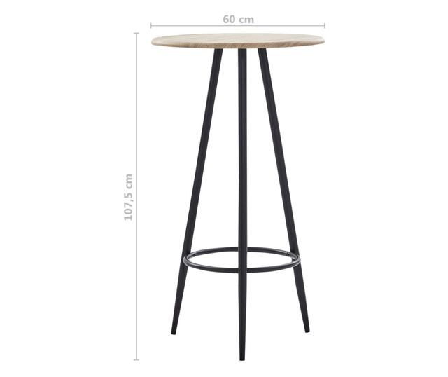 Set za bar, 5 komada, bijela, ekološka koža