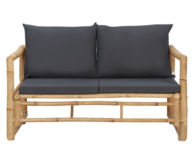 bambusz kerti pad párnákkal 115 cm