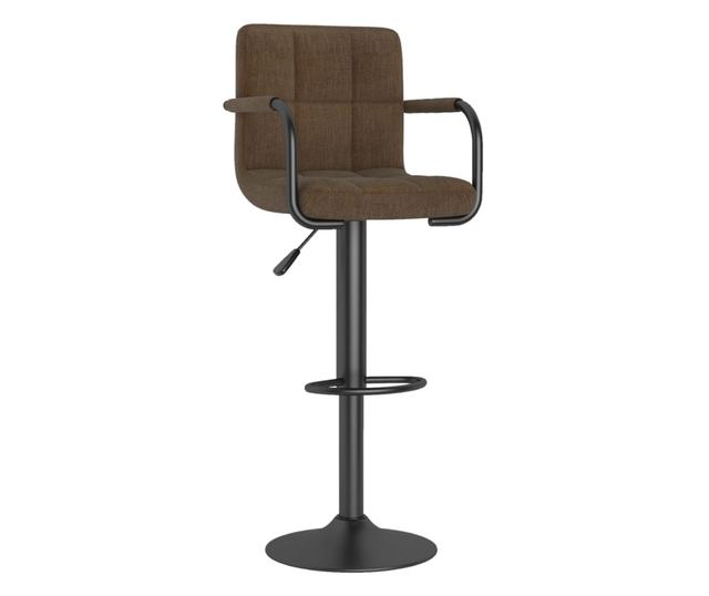 Barski stoli, 2 kosa, rjavi, tekstil