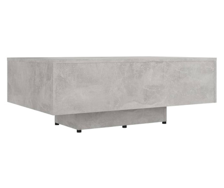 Klubska mizica betonsko siva 85x55x31 cm iverna plošča