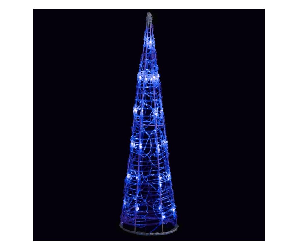 Dekorativna piramida s LED plavim svjetlom 60 cm akril - 2