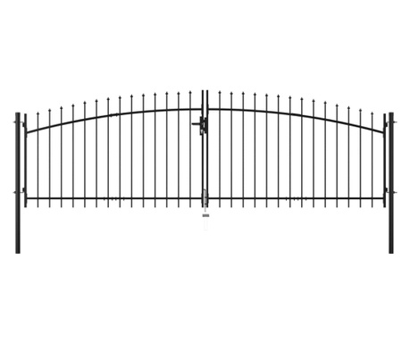 Dvoukřídlá brána s hroty 400 x 150 cm