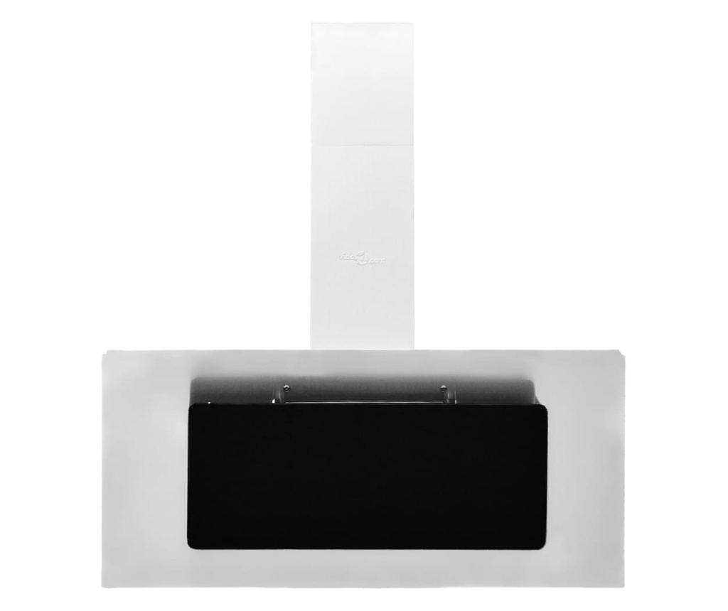 Стенен абсорбатор, 90 см, инокс и закалено стъкло, сребрист - 5