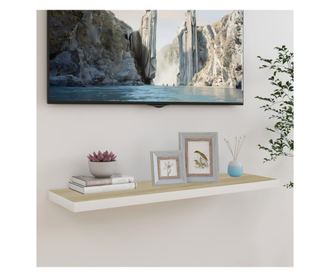 Fali polc tlgy s fehr, 90x23,5x3,8 cm, MDF