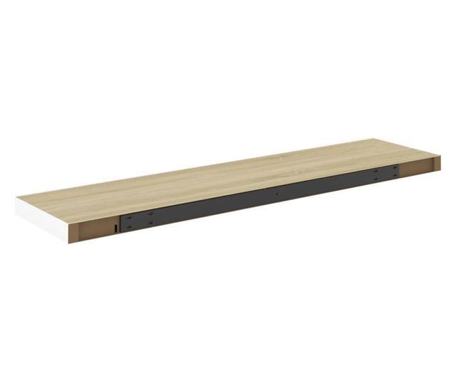 Fali polc tlgy s fehr, 90x23,5x3,8 cm, MDF