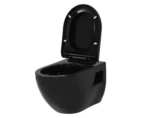 fekete kerámia fali WC csésze