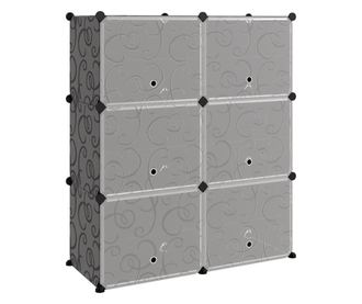 Suport de pantofi, negru, 84,5x31x93,5 cm, PP