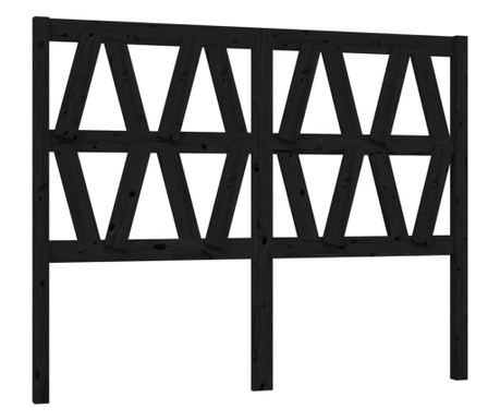 Uzglavlje za krevet crno 146 x 4 x 100 cm od masivne borovine