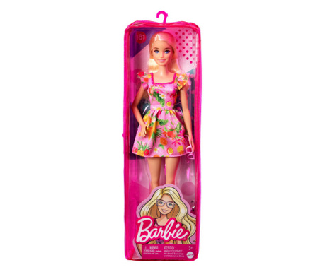 Papusa Barbie Fashionista Blonda Cu Ochelari