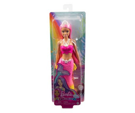 Barbie Dreamtopia Papusa Sirena Cu Par Roz Si Coada Roz