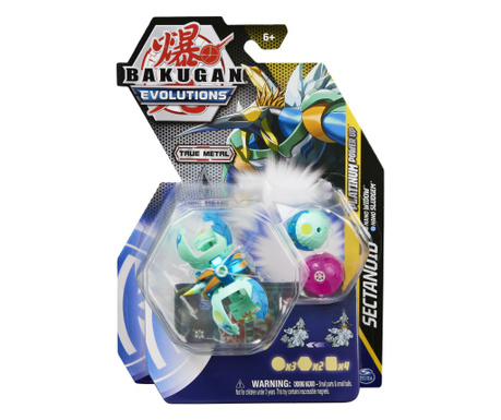 Bakugan Platinum Powerup S4 Sectanoid Nano Widow Si Nano Sludgem