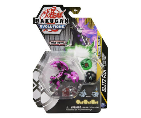 Bakugan Platinum Powerup S4 Blitz Fox Nano Riptide Si Nano Fury