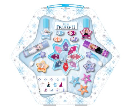 Комплект с гримове Markwins Disney Frozen, метална кутия, 25 части