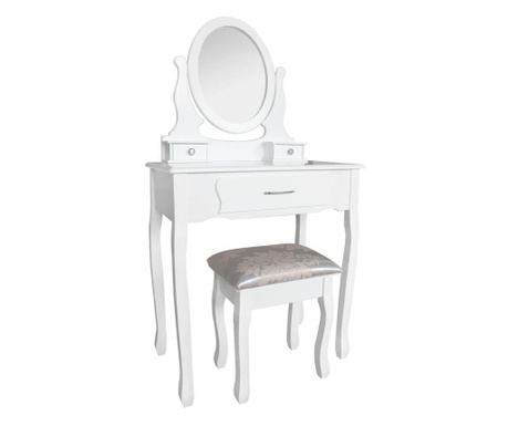 Masa de toaleta pentru machiaj cu oglinda,led,scaun