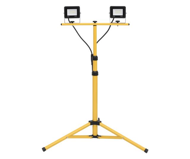 hideg fehér fényű háromlábú LED-es reflektor 2 x 20 W
