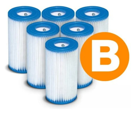 Set 6 filtre pentru pompa piscina, tip B, Intex