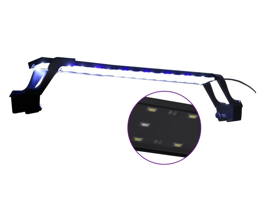 LED svetilka za akvarij s sponama 55-70 cm modra in bela - 2