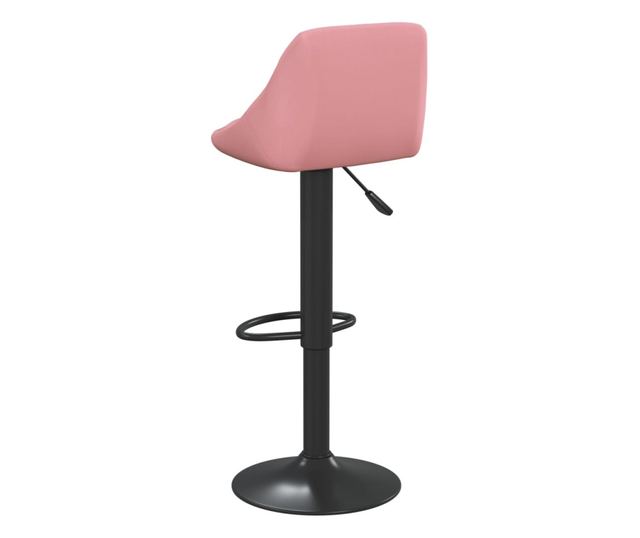 Barski stoli, 2 kosa, roza, žamet