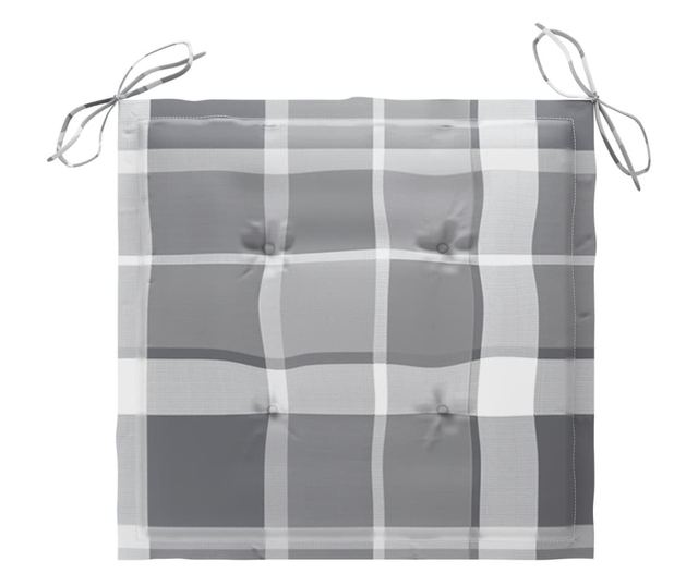 Градински столове с масичка за чай и възглавници, масивна акациева дървесина