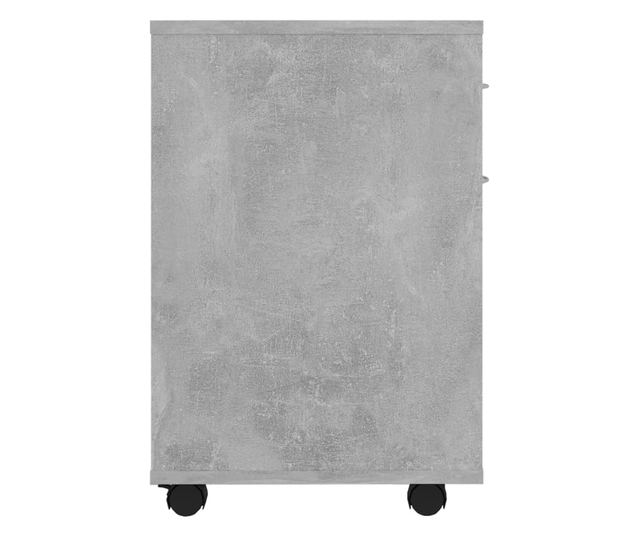 betonszürke forgácslap kerekes szekrény 45 x 38 x 54 cm