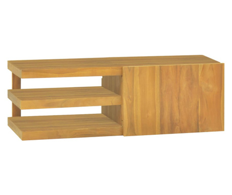 Dulap pentru baie de perete, 90x40x30 cm, lemn masiv de tec