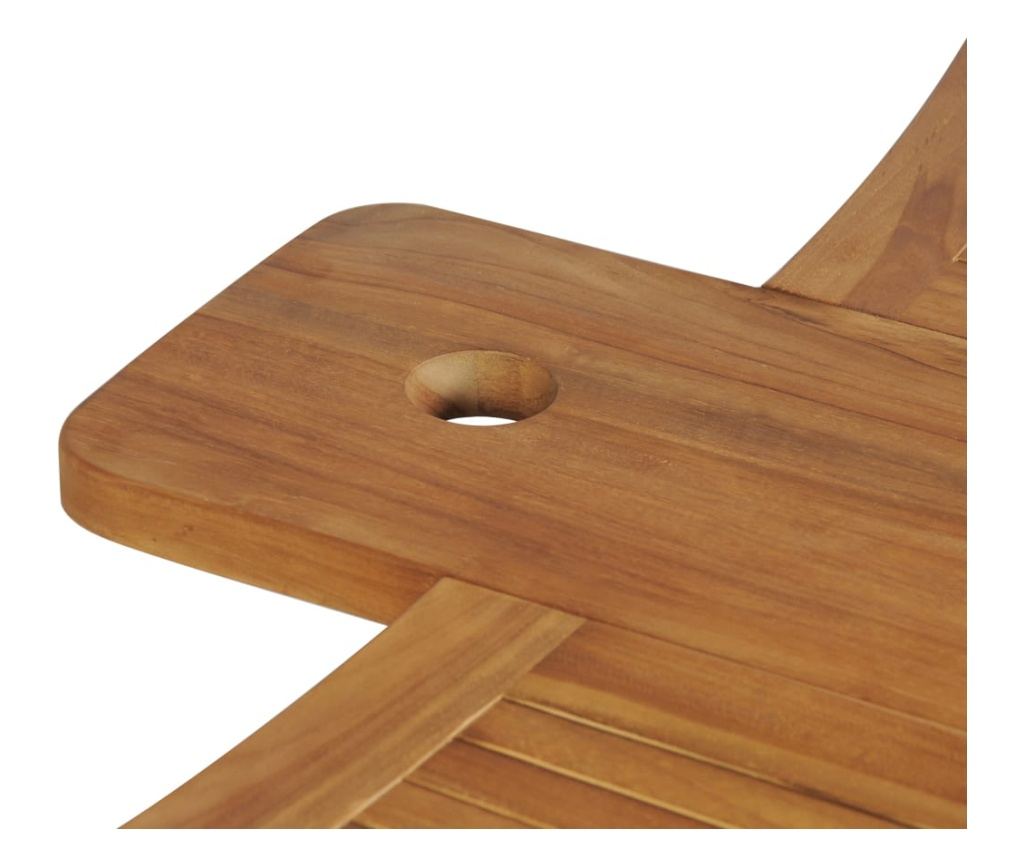 Sklopivi barski stol od masivne tikovine 155 x 53 x 105 cm - 15