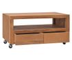 Komoda za TV s kotačima, 80x50x42 cm, drvo tikovine