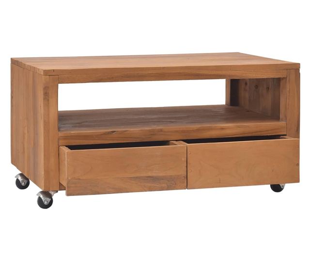 Komoda za TV s kotačima, 80x50x42 cm, drvo tikovine