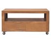 Komoda za TV s kotačima, 80x50x42 cm, drvo tikovine