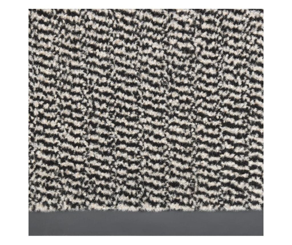 Otirač za ulaz s resicama, svijetlosmeđi, 90x150 cm - 2