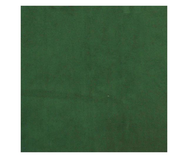 Кръгъл хокер за съхранение, зелен, кадифе