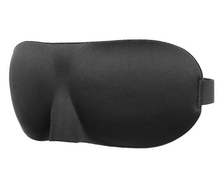 Set Masca de dormit 3D, negru + Dopuri de urechi