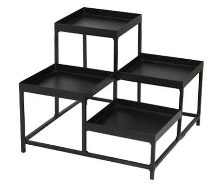 RAKI Stand metalic bufet pentru 4 boluri, 24,5x20,35cm, negru