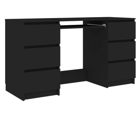 fekete forgácslap íróasztal 140 x 50 x 77 cm