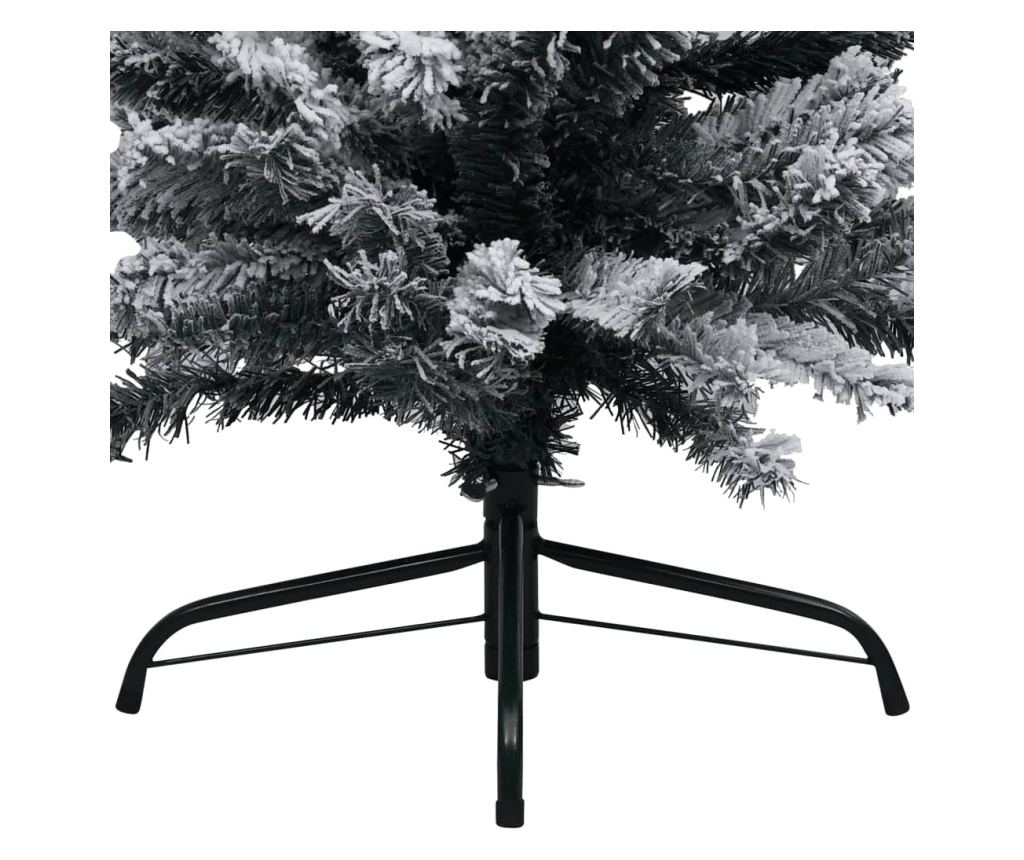 Umjetno božićno drvce slim, sa snijegom, zeleno, 120 cm, PVC - 5